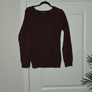 Fashion Nova Deep Red Crew Neck Sweater